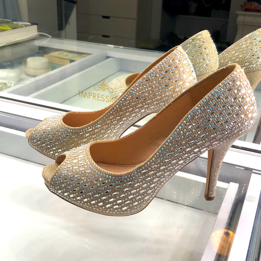 DeBlossom Collection Jeweled High Heels